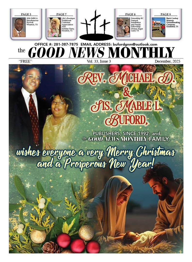 Cover Page of July Issue of The Good News Monthly