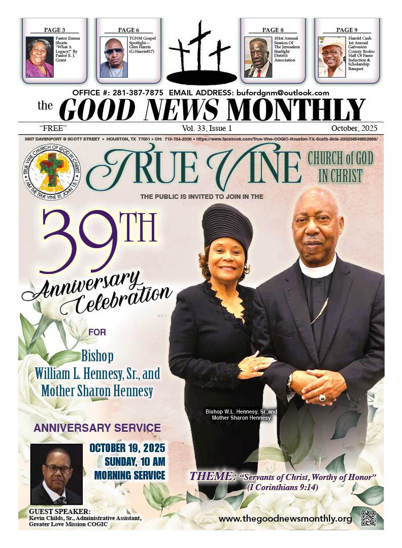 Cover Page of July Issue of The Good News Monthly